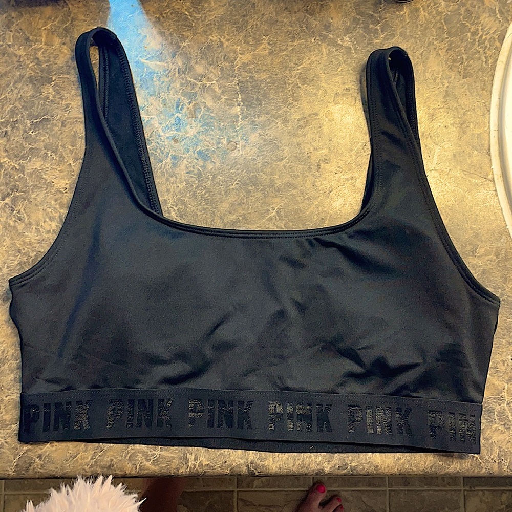 Black Size Large Victoria Secret Pink Brand Sports Bra